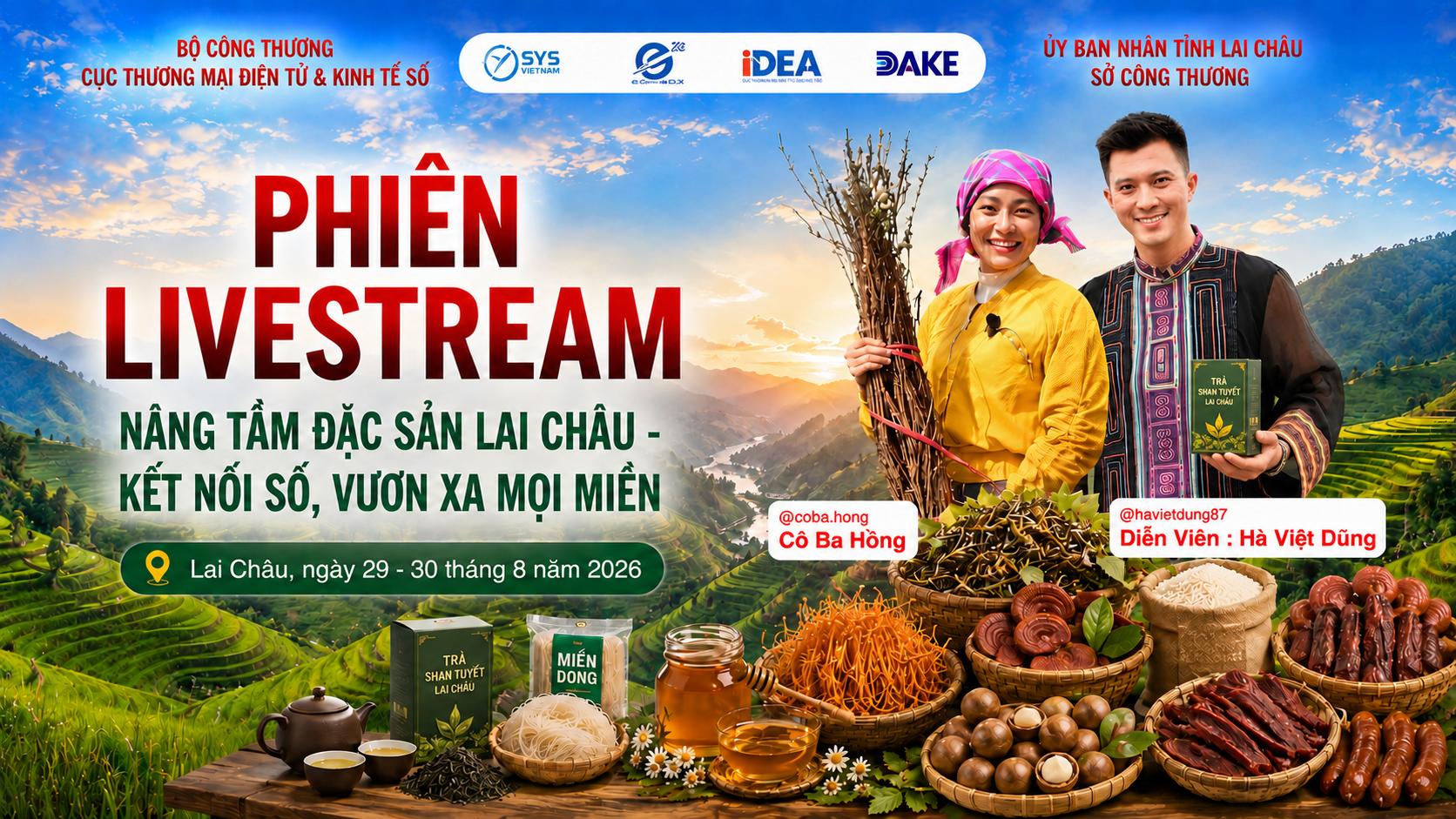 Hà Việt Dũng sắp livestream quảng bá đặc sản Lai Châu