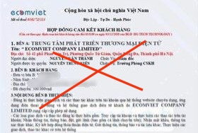 Cảnh báo thông tin giả mạo EcomViet lừa đảo người dân