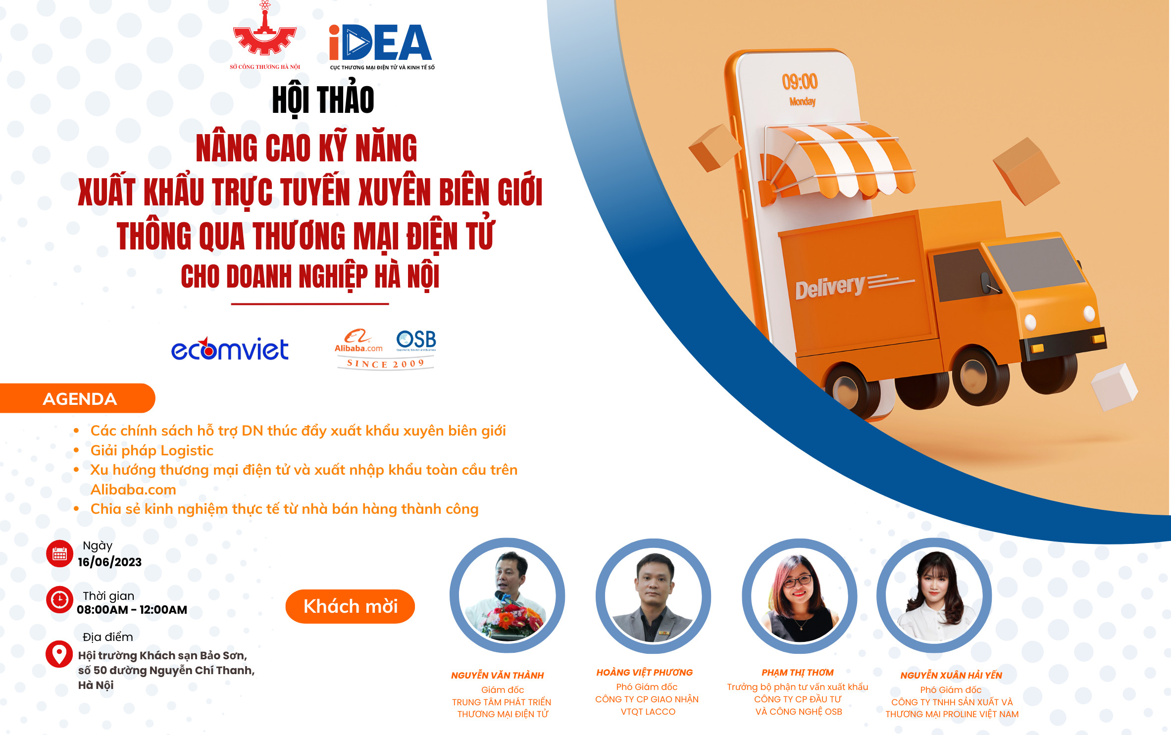 Mời đăng ký tham dự Hội thảo “Nâng cao kỹ năng xuất khẩu trực tuyến xuyên biên giới thông qua thương mại điện tử”